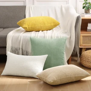 Decorative Corduroy Throw Pillow Covers