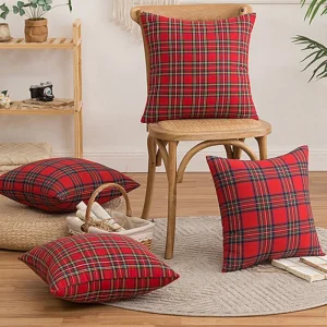 Christmas Plaid Pillow Covers